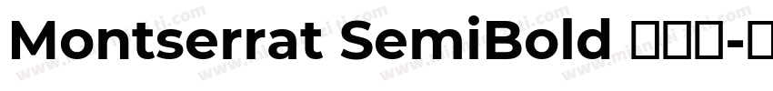 Montserrat SemiBold 半粗体字体转换